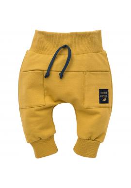 Štýlové detské tepláky v žltej farbe