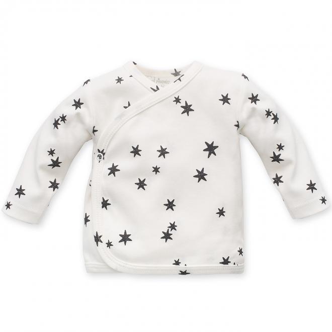 Bavlnený smotanový detský svetrík s hviezdičkami