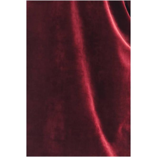 Dámska zamatová mikina na zips v bordovej farbe