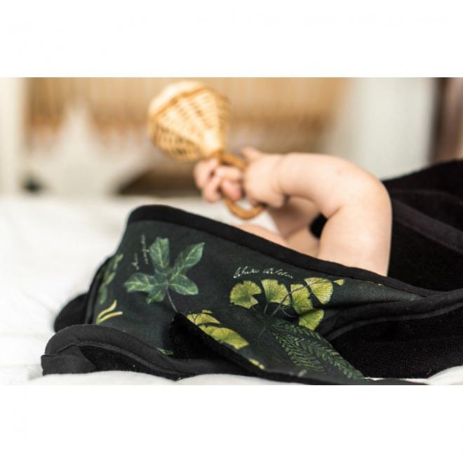 Detský mäkký uterák s bylinkovým motívom - 100% bambus