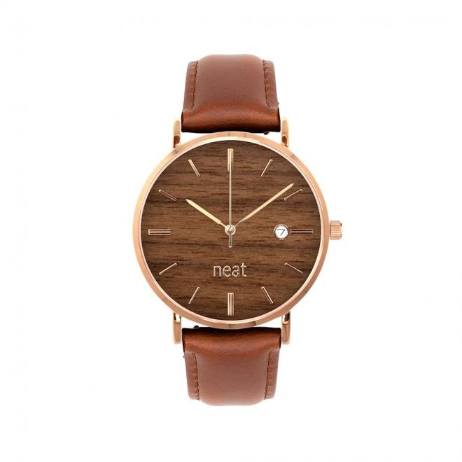 E-shop Dámske štýlové hodinky s koženým remienkom v hnedej farbe