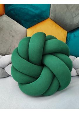Zelený pletený vankúš