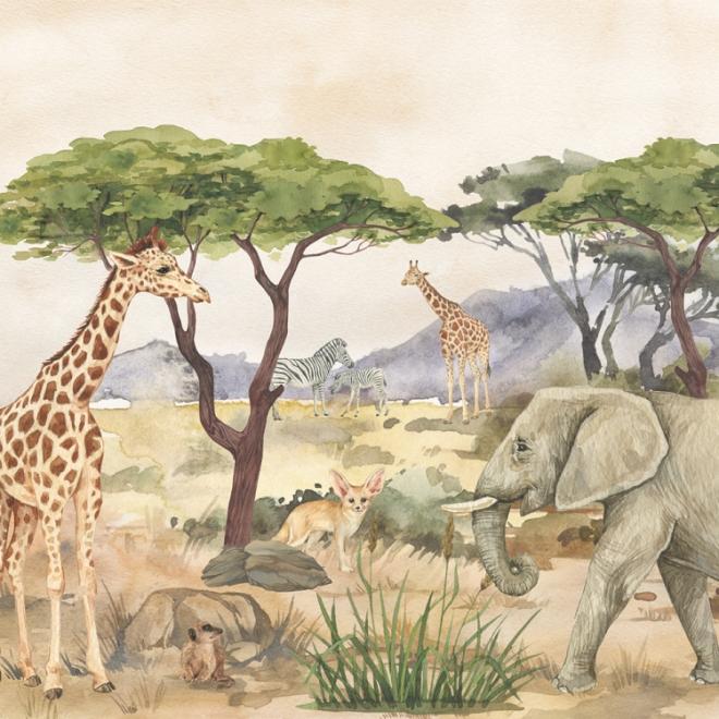 Detská tapeta na stenu Safari