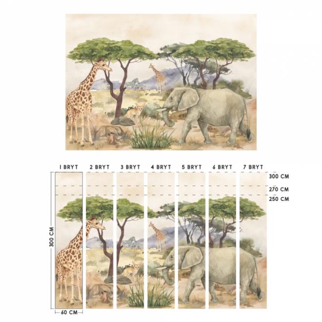 Detská tapeta na stenu Safari