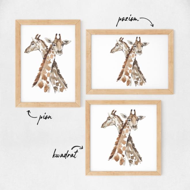 Nástenný plagát s motívom žiráf