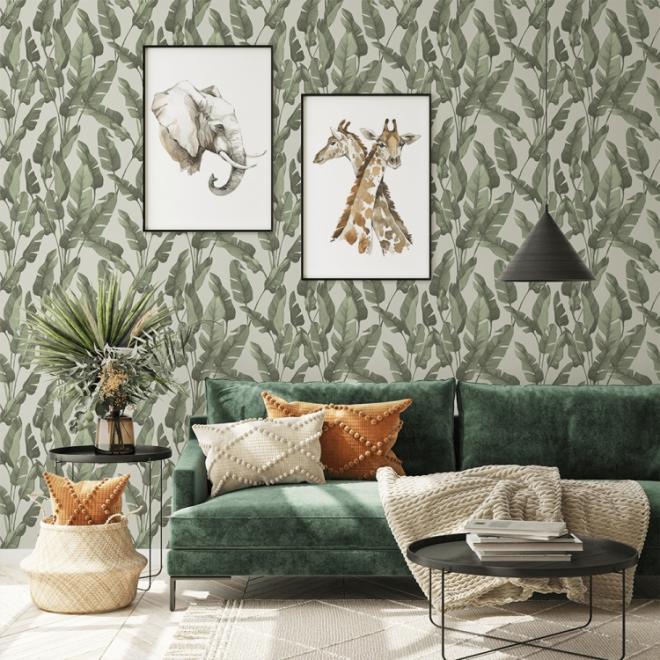 Plagát s portrétom slona na bielom pozadí