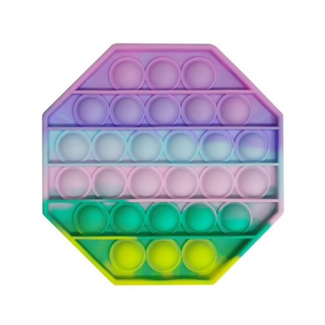 PUSH POP BUBBLE senzorická antistresová hračka v tvare osemuholníka