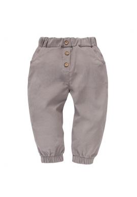 Dievčenské sivé menčestrové nohavice