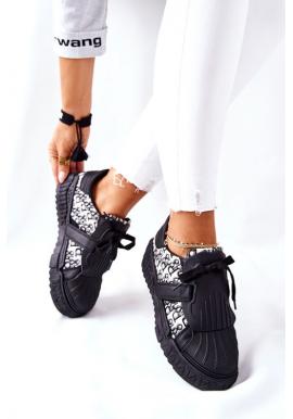 Čierne dámske Sneakersy na masívnej podrážke